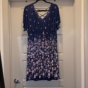 Siren Lily Navy Flower Maternity Dress XL
